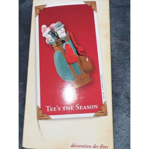 2002 Hallmark Keepsake Ornament Tee's The Season Golf Bag - Picture 2 of 8